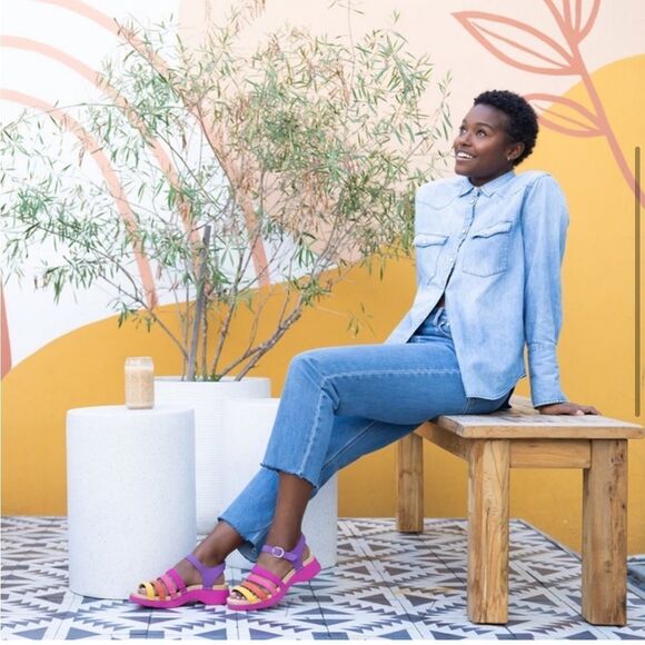 Dansko Roxie Rainbow Multicolor Sandals size 38 / 7.5-8 - Picture 5 of 12